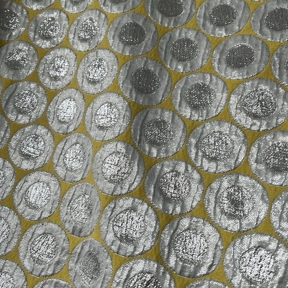 Raoul Metallic Silver/Yellow Medallion Sleeveless Fit & Flare Cocktail Dress - Picture 5 of 11